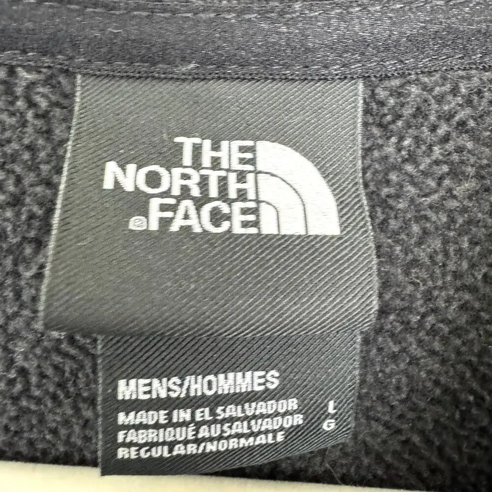 The North Face Mens Quarter Zip Fleece Jacket Size L Fall Outdoor Active Black